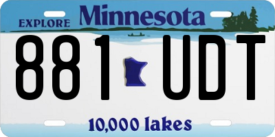 MN license plate 881UDT