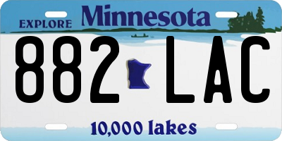 MN license plate 882LAC