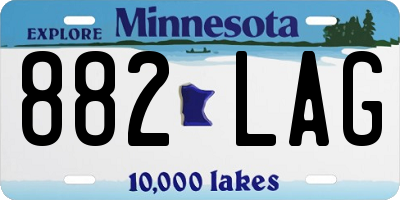 MN license plate 882LAG