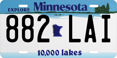 MN license plate 882LAI