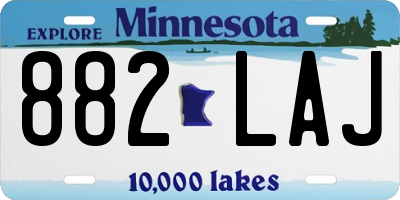 MN license plate 882LAJ