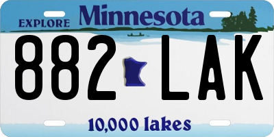 MN license plate 882LAK