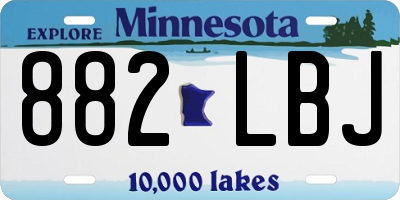 MN license plate 882LBJ