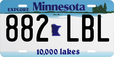 MN license plate 882LBL
