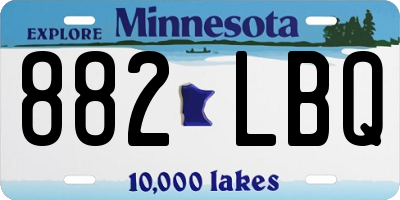 MN license plate 882LBQ