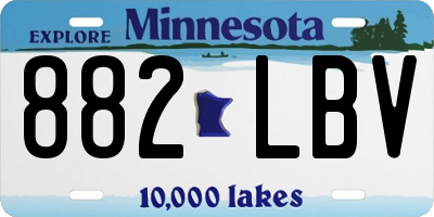 MN license plate 882LBV