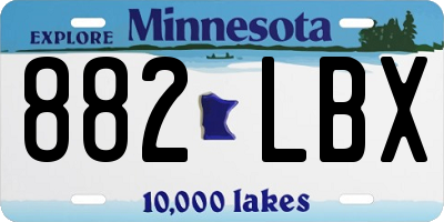 MN license plate 882LBX