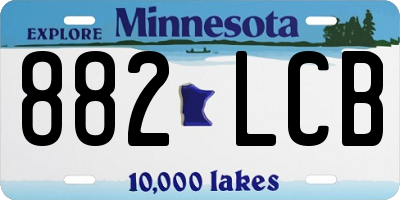 MN license plate 882LCB