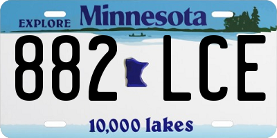 MN license plate 882LCE