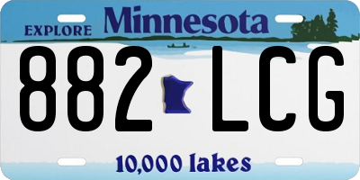 MN license plate 882LCG