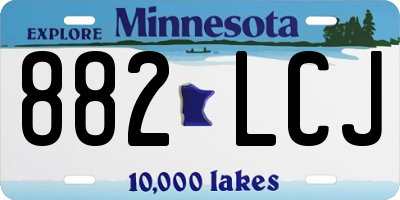 MN license plate 882LCJ