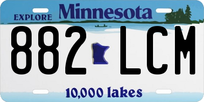 MN license plate 882LCM