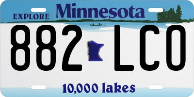 MN license plate 882LCO