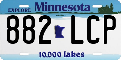 MN license plate 882LCP