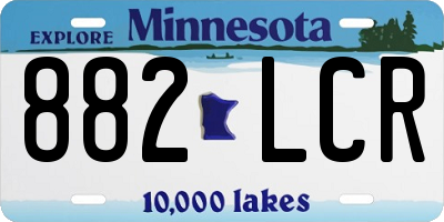 MN license plate 882LCR
