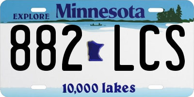 MN license plate 882LCS