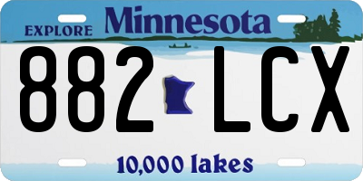 MN license plate 882LCX