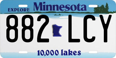 MN license plate 882LCY