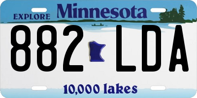 MN license plate 882LDA