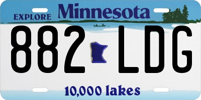 MN license plate 882LDG