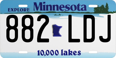 MN license plate 882LDJ