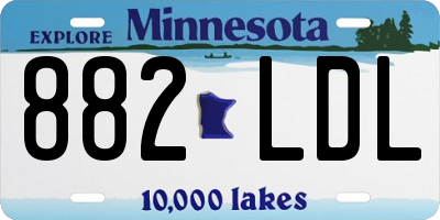 MN license plate 882LDL