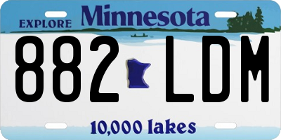 MN license plate 882LDM
