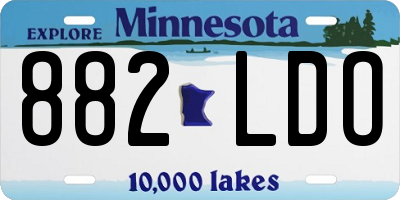 MN license plate 882LDO