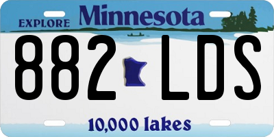 MN license plate 882LDS