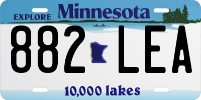 MN license plate 882LEA