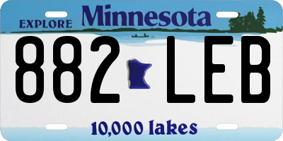 MN license plate 882LEB