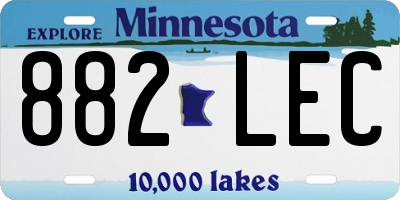 MN license plate 882LEC