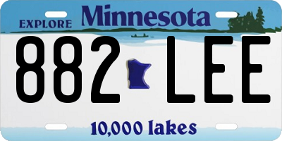 MN license plate 882LEE