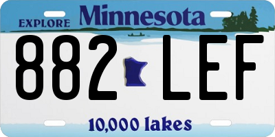 MN license plate 882LEF