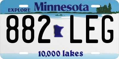 MN license plate 882LEG