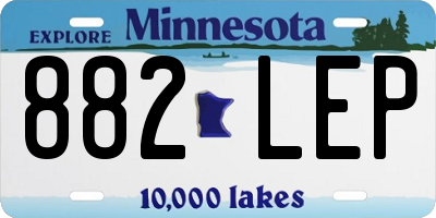 MN license plate 882LEP