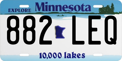 MN license plate 882LEQ