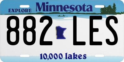 MN license plate 882LES