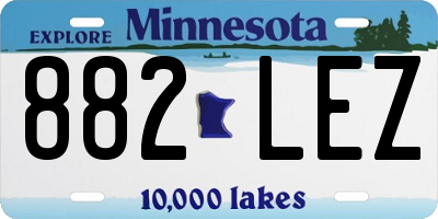 MN license plate 882LEZ