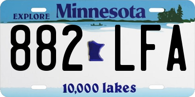 MN license plate 882LFA