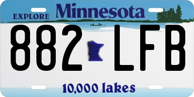MN license plate 882LFB