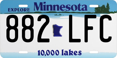 MN license plate 882LFC