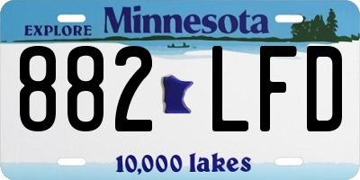 MN license plate 882LFD