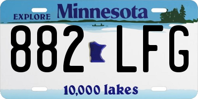 MN license plate 882LFG
