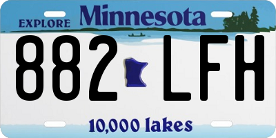 MN license plate 882LFH