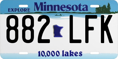 MN license plate 882LFK