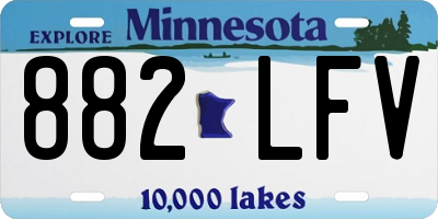 MN license plate 882LFV
