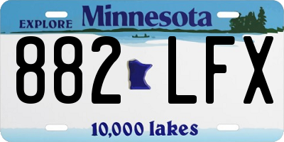 MN license plate 882LFX
