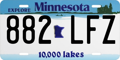 MN license plate 882LFZ