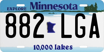 MN license plate 882LGA
